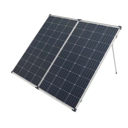 Ground-mounted solar panel array